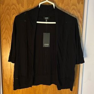 Jones New York black short sleeved sweater